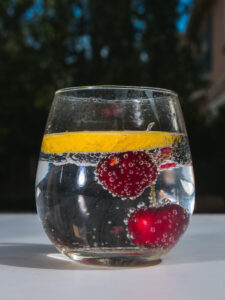 Is Seltzer Water Good For Your Stomach Berries in sparkling water