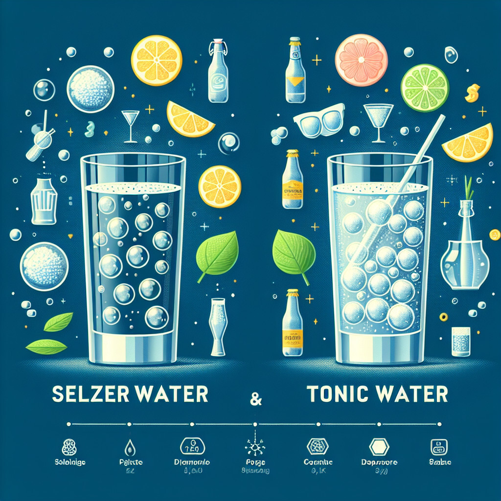 Seltzer water vs tonic water differences