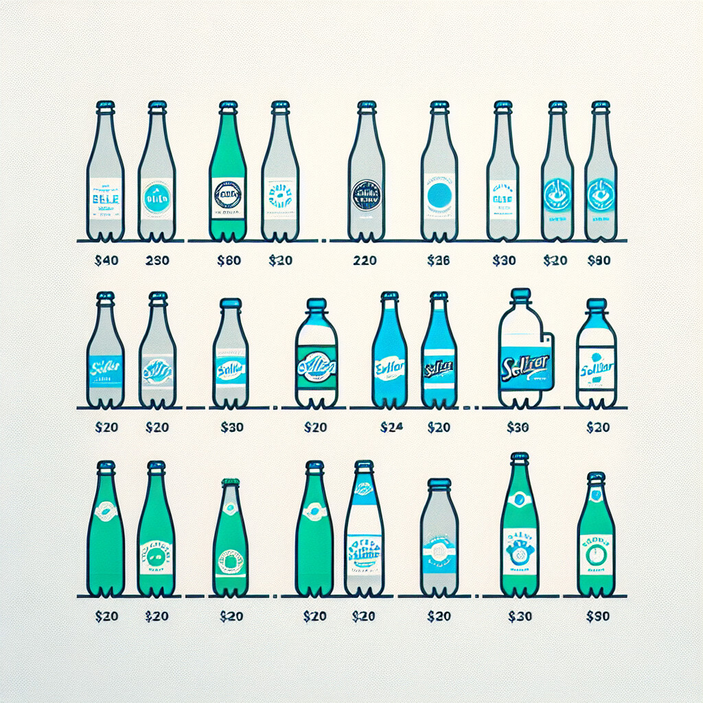 Price comparison for seltzer water