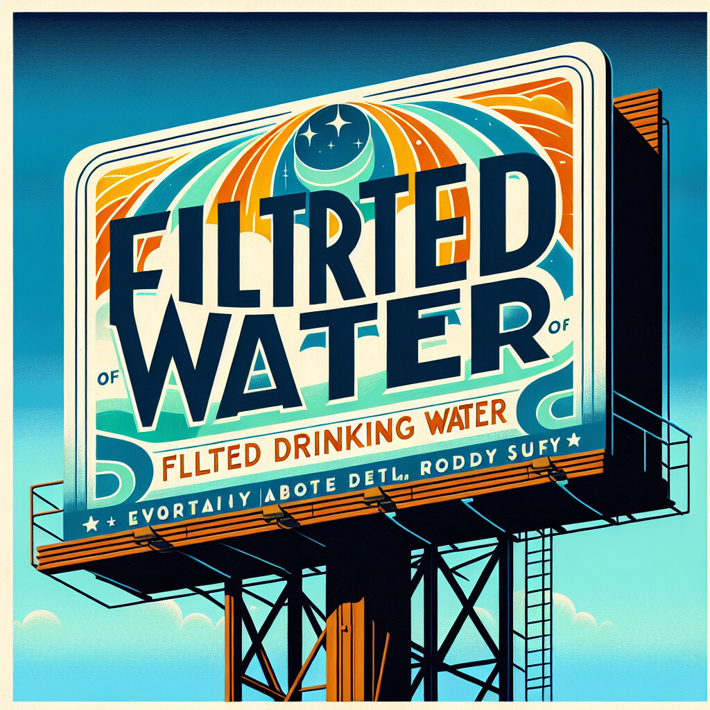 filtered drinking water sign