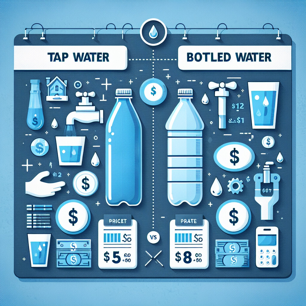 cost comparison: tap water vs. bottled water